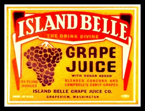 Island Belle Grape Juice Co. Label (Bob Dormus Collection)