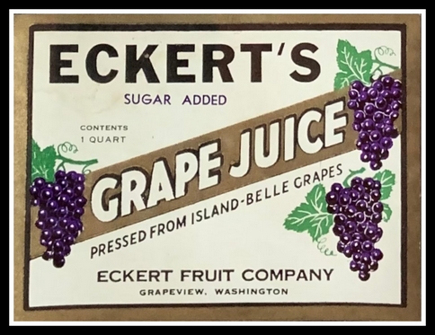 Eckert Fruit Company Grape Juice Label (MLB Collection)